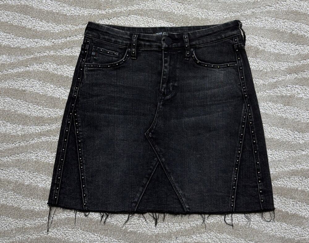 Women’s Dear John Kaylee Studded 5 Pockets Mini Skirt size 26 Stretch